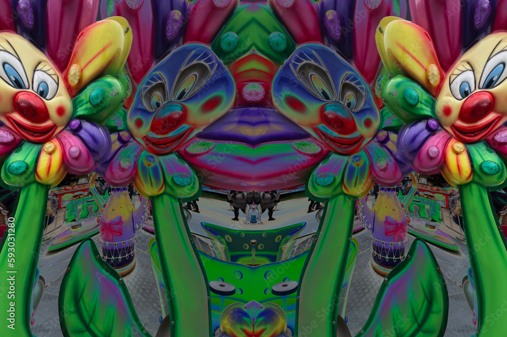 Fototapeta premium Trippy flower graphics 