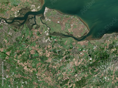 Swale, England - Great Britain. Low-res satellite. No legend photo