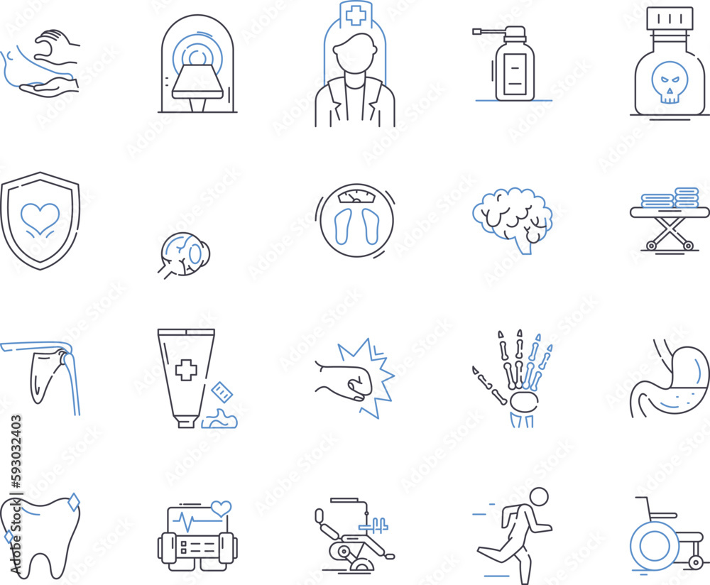 Smart health outline icons collection. Smart, Health, Wearables, Telemedicine, Fitness, AI, Data vector and illustration concept set. Diagnosis, Monitoring, Tracking linear signs Smart health outline icons collection. Smart, Health, Wearables, Telemedicine, Fitness, AI, Data vector and illustration concept set. Diagnosis, Monitoring, Tracking linear signs