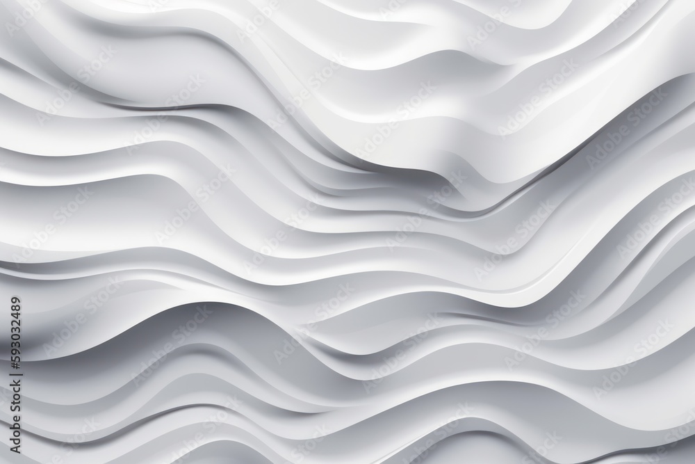 Smooth Wave Design Set against a Clean White Background - Generative AI Smooth Wave Design Set against a Clean White Background - Generative AI