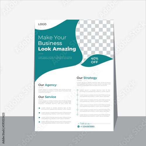 Corporate business flyer template design for grow your business. Poster, flyer in A4, marketing, advertisment