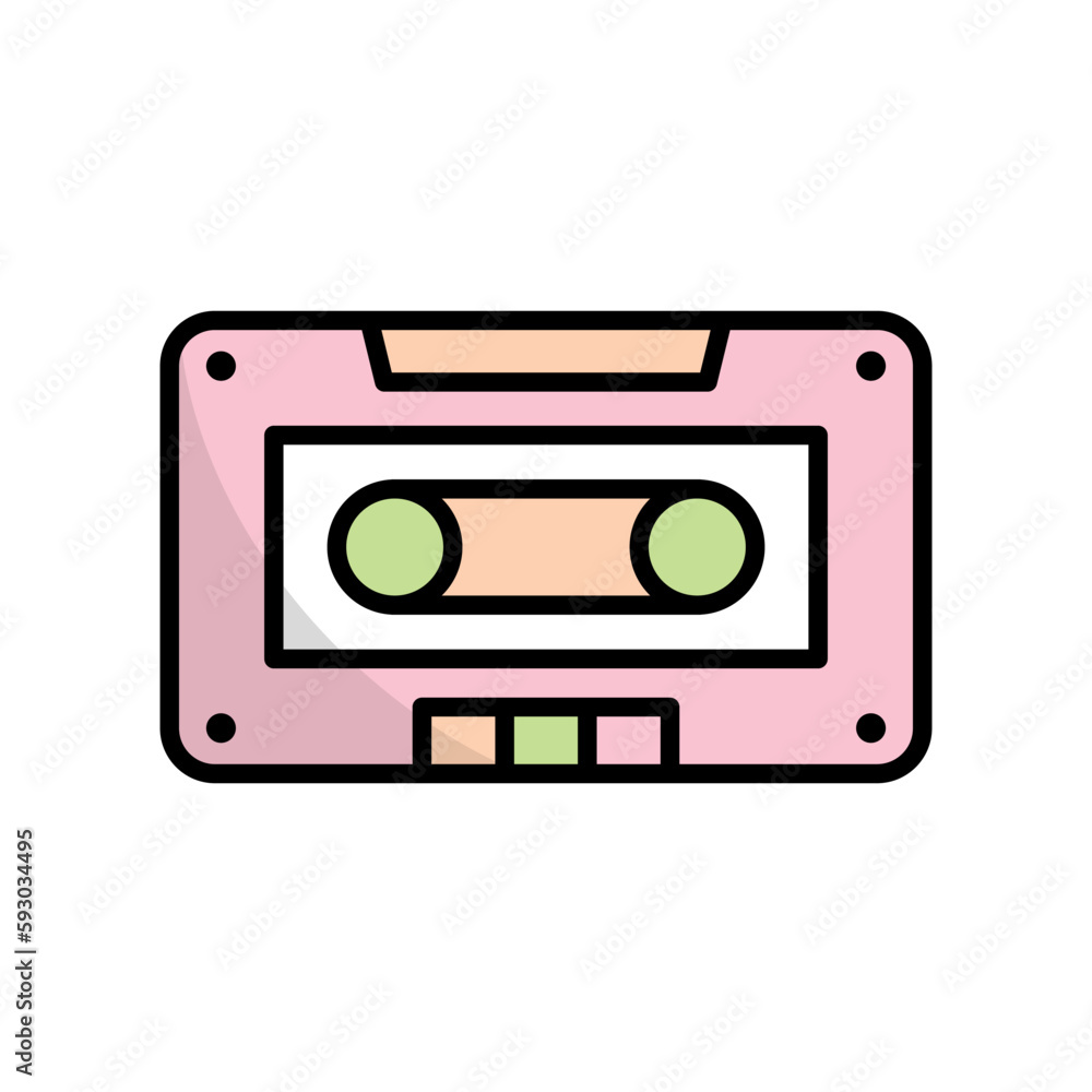 Cassette Tape icon vector design templates