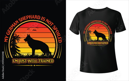 German shepherd t shirt design