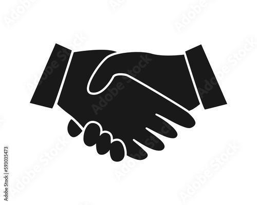 Vector handshake sign. Agreement, deal symbol