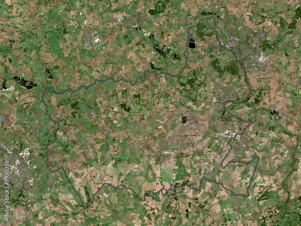 Vale of White Horse, England - Great Britain. Low-res satellite. No legend