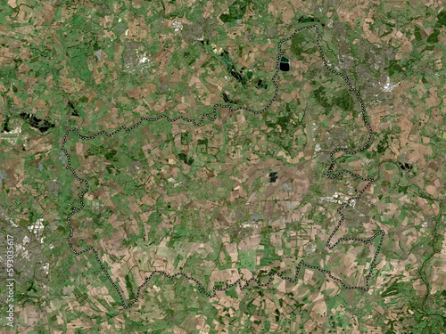 Vale of White Horse, England - Great Britain. Low-res satellite. No legend