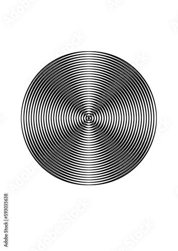 interessante kreisfigur mit vielen konzentrischen ringen und vier strukturierten sektoren, modern art, 