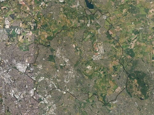 Walsall, England - Great Britain. High-res satellite. No legend photo