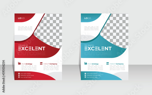 Business brochure flyer design a4 template.