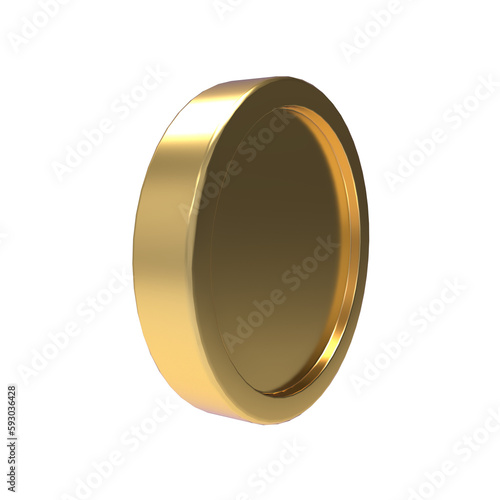 golden coin 3d illustration 