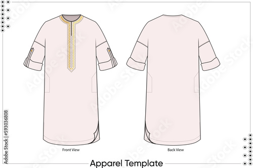 Muslim dress tobes illustrations