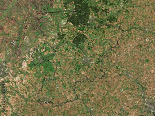 West Suffolk, England - Great Britain. Low-res satellite. No legend photo