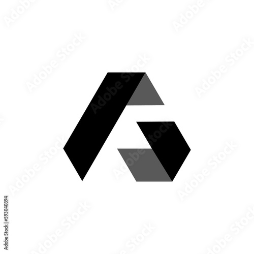 initial AF logo monogram icon vector template.Logo A