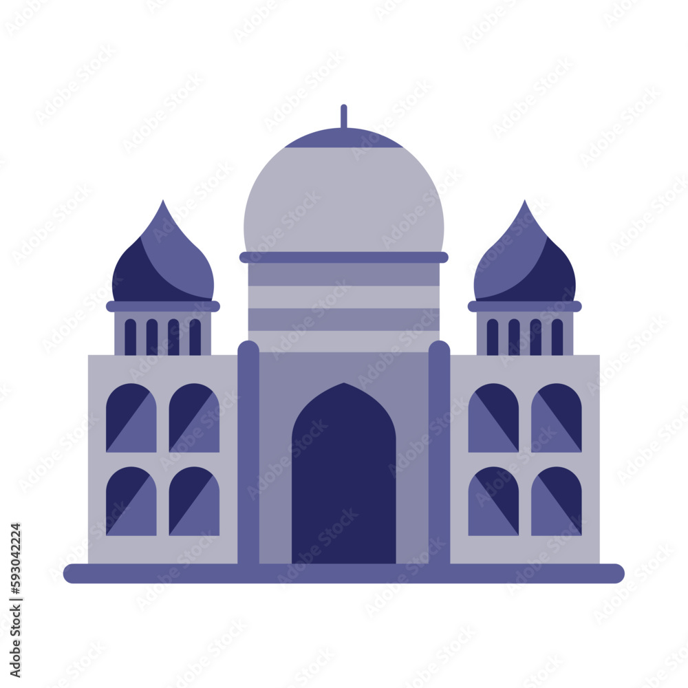 Purple Taj Mahal building design