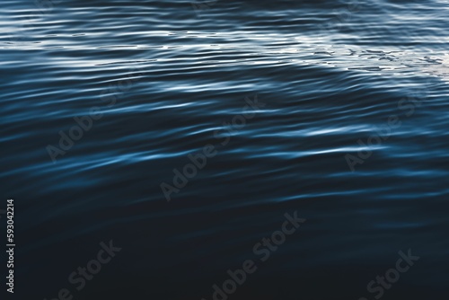 Closeup of dark blue water texture at Lake Tahoe, California