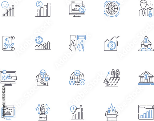 Efficiency outline icons collection. Efficient, Economical, Streamlined, Swift, Quick, Speedy, Nimble vector and illustration concept set. Productive, Responsive, Proficient linear signs