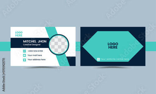 Modern corporate business card creative design 