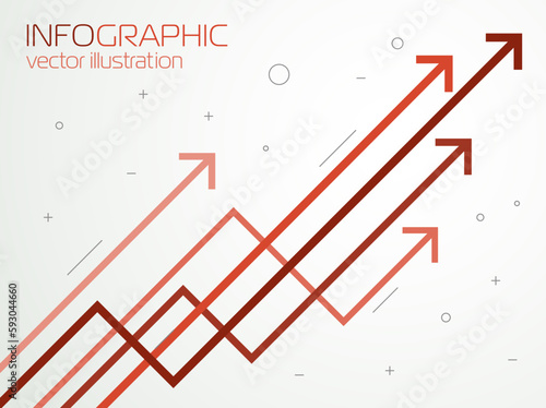 Infographic success arrows