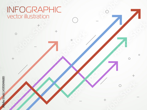 Infographic success arrows