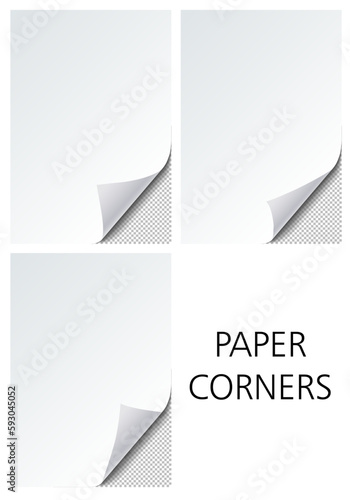 Set of paper corners