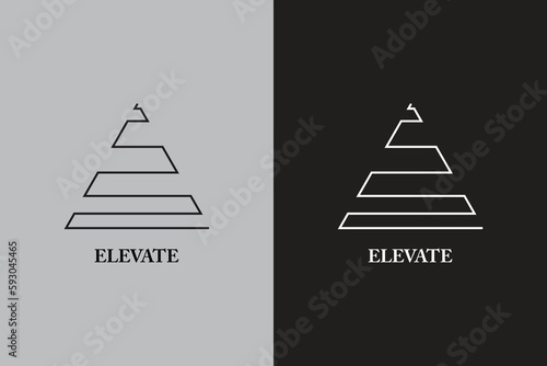 Abstract Elevate Logo Image. Flat Vector Logo Design Template Element for Business and Branding Logos.