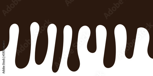 Chocolate drops background. Vector illustration.	