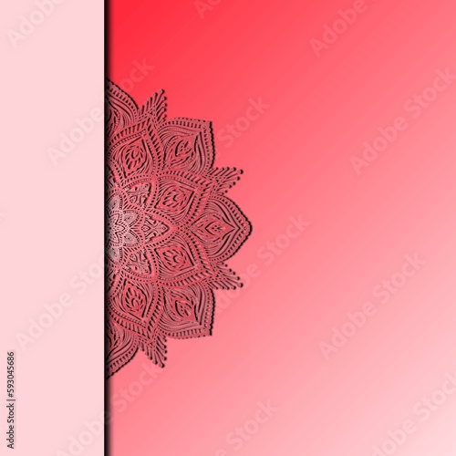 dégradé rouge et mandalas