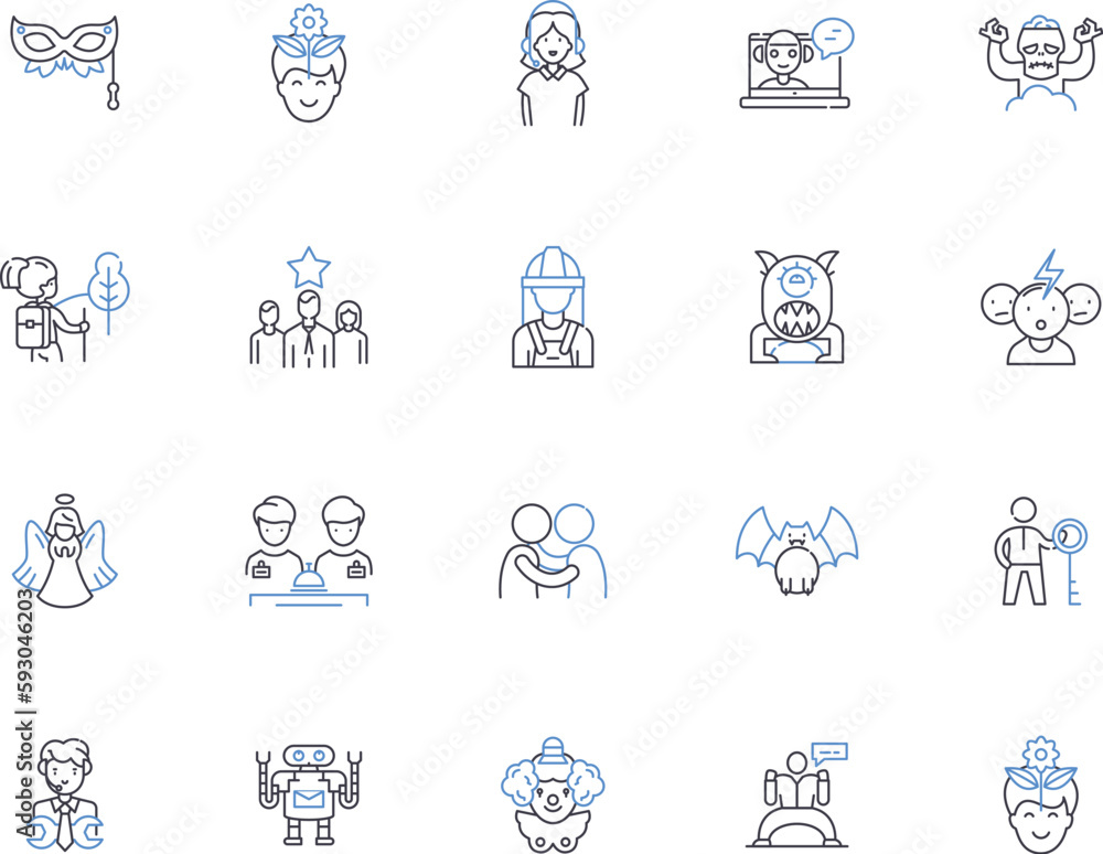 People management outline icons collection. People, Management, Strategy, Engagement, Performance, Mentoring, Recruitment vector and illustration concept set. Negotiation, Training, Retention linear People management outline icons collection. People, Management, Strategy, Engagement, Performance, Mentoring, Recruitment vector and illustration concept set. Negotiation, Training, Retention linear