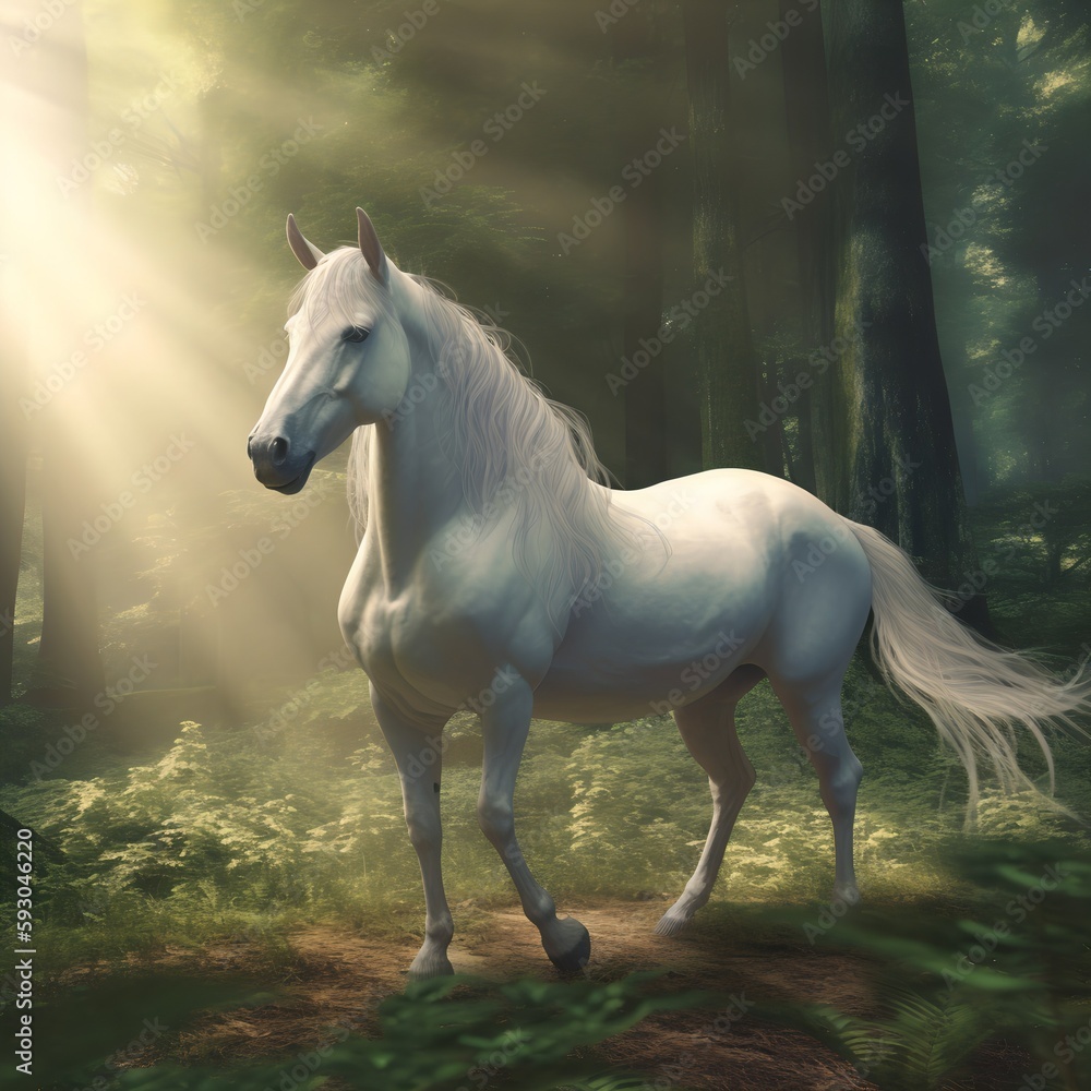 Obraz premium Fantasy horse illustration.