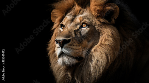male lion portrait © Pixel Pilot