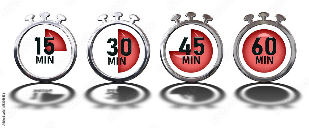 Timer icon set. red stopwatch transparent background Timer icon set. red stopwatch transparent background