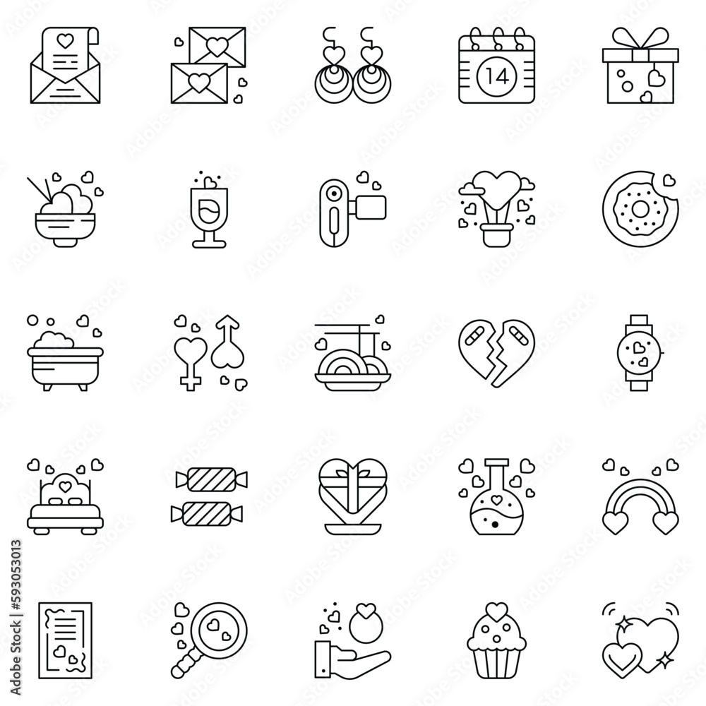 Valentine's Day Icons: teddy bear. letter. ring with a diamond. heart. rose. cupcake. strawberry in chocolate and gift. Vector illustration. Valentine's Day Icons: teddy bear. letter. ring with a diamond. heart. rose. cupcake. strawberry in chocolate and gift. Vector illustration.
