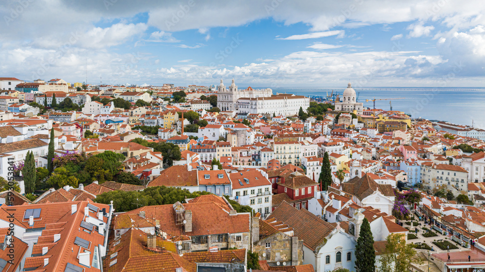 Overlook of Lisbon in Portugal
