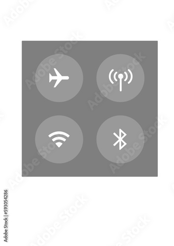 vector cell phone connection icons photo