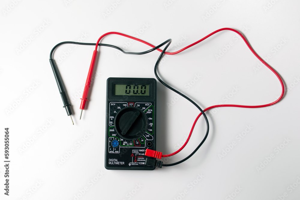 digital multimeter isolated on white digital multimeter isolated on white