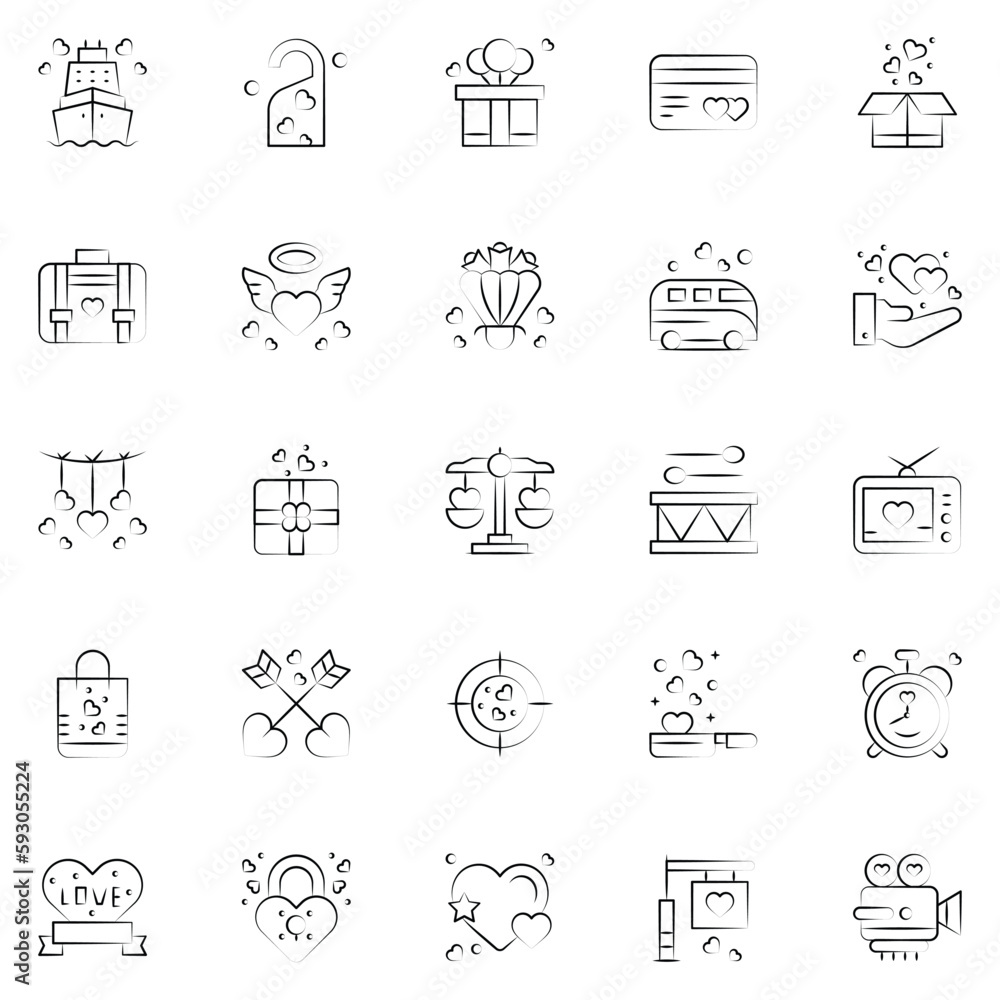 Valentine's Day Icons: teddy bear. letter. ring with a diamond. sweetmeats. heart. rose. cupcake. strawberry in chocolate and gift. Vector illustration. Valentine's Day Icons: teddy bear. letter. ring with a diamond. sweetmeats. heart. rose. cupcake. strawberry in chocolate and gift. Vector illustration.