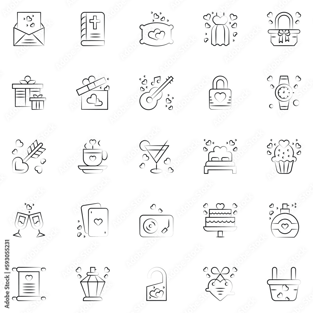 A set pack of Love icons set. The collection includes for mobile app. web design. in a moment of celebration. Valentine's Day. A set pack of Love icons set. The collection includes for mobile app. web design. in a moment of celebration. Valentine's Day.