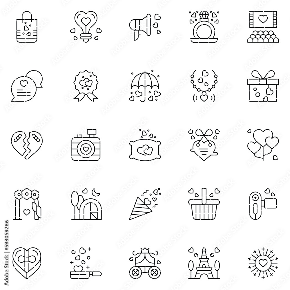 friendship Icons bundle. Vector illustration