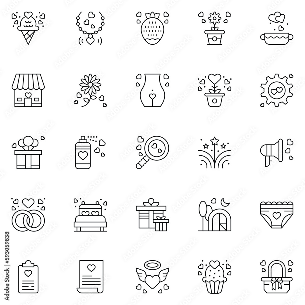 Set of wedding icons. web icons bundle. vector illustration. Set of wedding icons. web icons bundle. vector illustration.