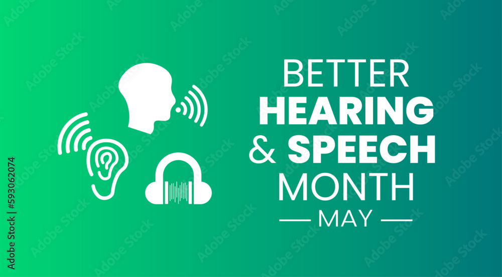 Better Speech and Hearing Month background or banner design template ...