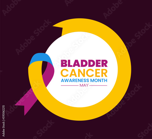 Bladder Cancer Awareness Month background or banner design template celebrate in may