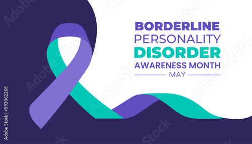 Borderline Personality Disorder Awareness Month background or banner design template celebrate in may