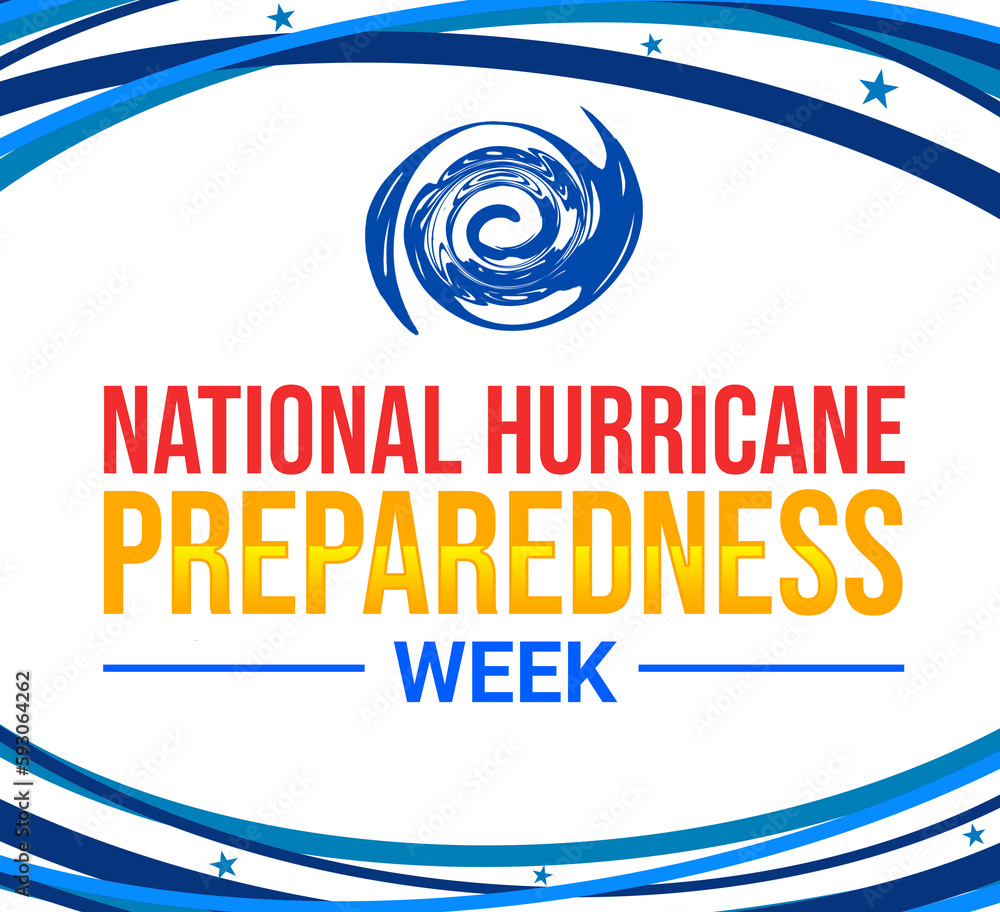 National Hurricane Preparedness Week wallpaper design with hurricane ...