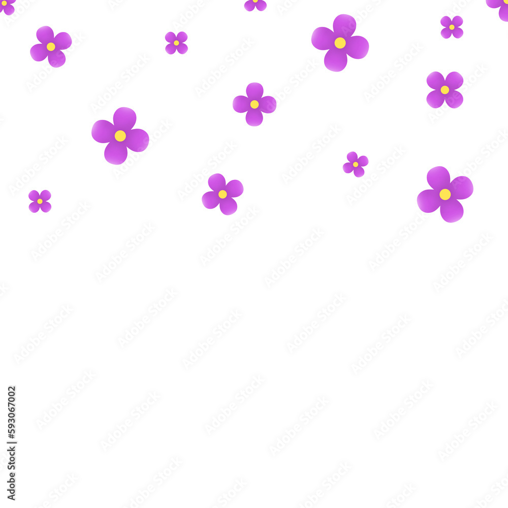 purple flower confetti party