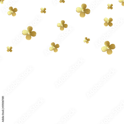 gold flower confetti party