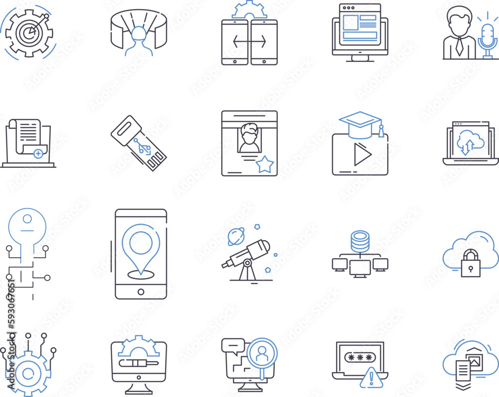 Digital soft outline icons collection. Digital, Soft, Technology, Software, Computer, Program, Online vector and illustration concept set. Network, Artificial, Intelligence linear signs Digital soft outline icons collection. Digital, Soft, Technology, Software, Computer, Program, Online vector and illustration concept set. Network, Artificial, Intelligence linear signs
