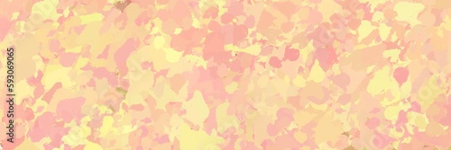 Abstract painted background in yellow and pink colors, pain spots. Art Brushed Banner.