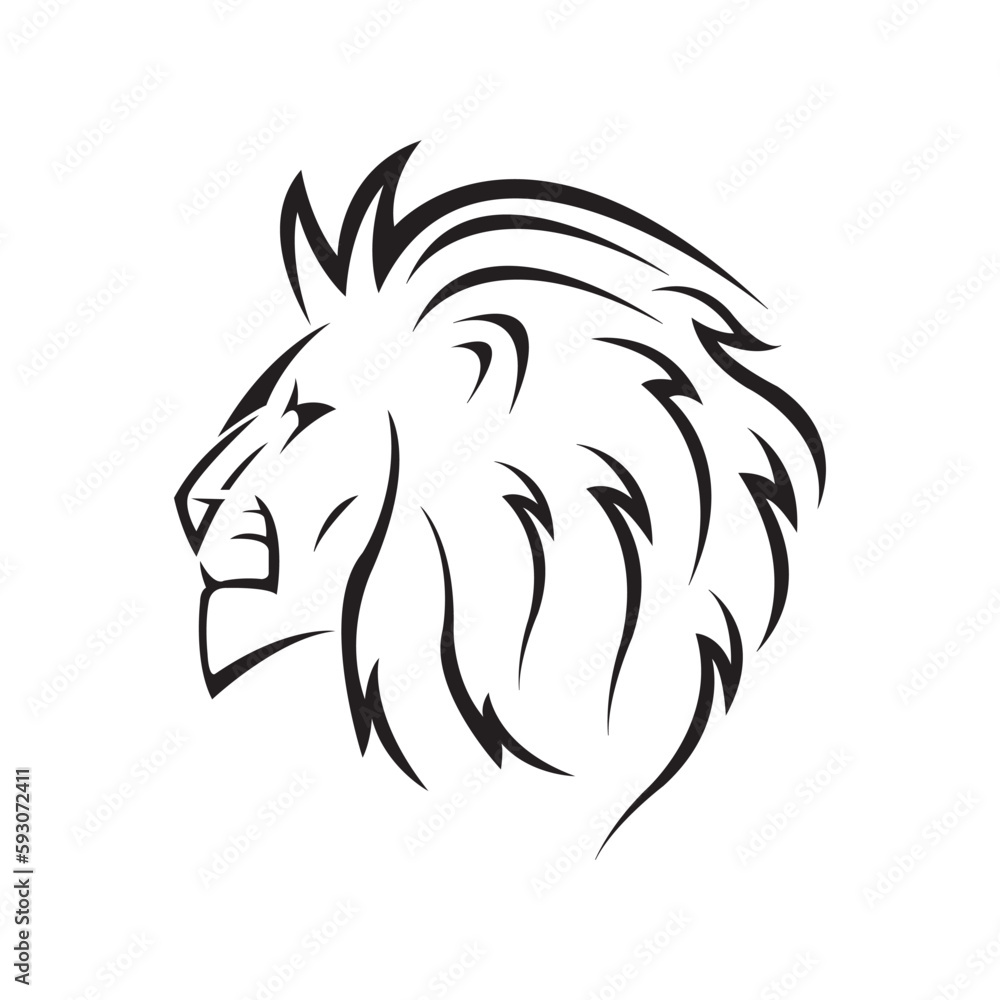 lion head icon logo vector design template lion head icon logo vector design template