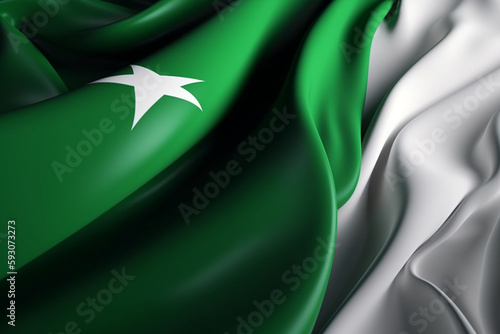 Pakistan waving flag, ai generative