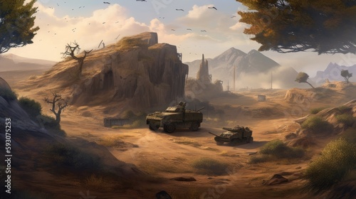 Military Game Art  Environments Background